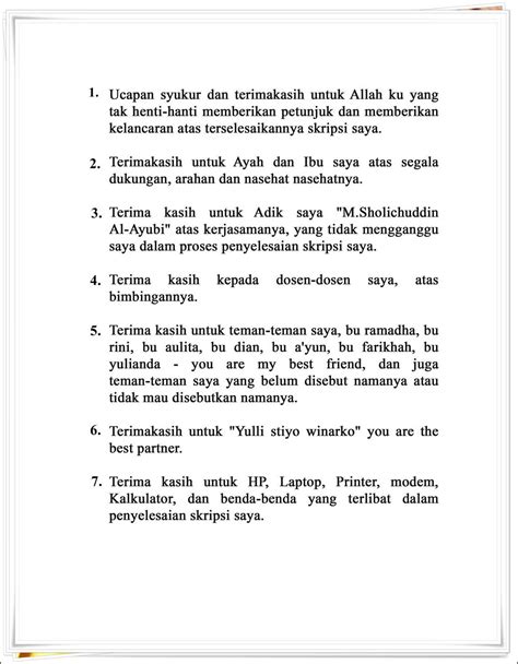 Contoh Lembar Dedikasi Skripsi