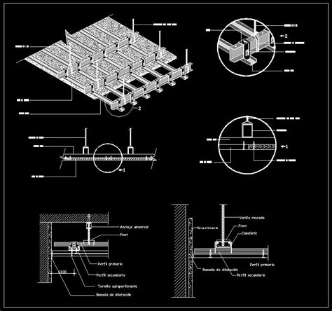 Ceiling Structure Corner Diagram Ceiling Cad Details Blocks