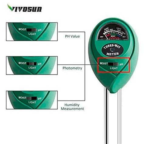 Medidor Analógico De Ph umidade Do Solo Vivosun MEGA GROW Cultivo