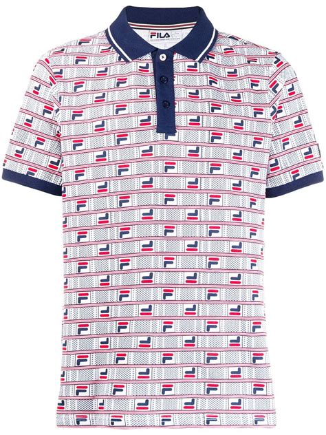 Fila logo print polo shirt - White Printed Polo Shirts, Polo T Shirts, Short Sleeve Polo Shirts ...