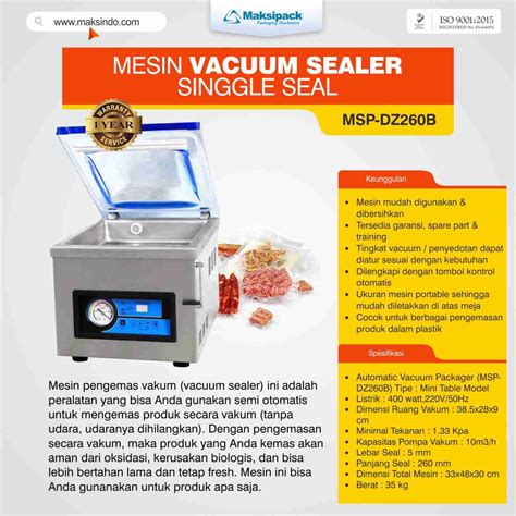 Mesin Vacuum Sealer MSP DZ260B Maksindo