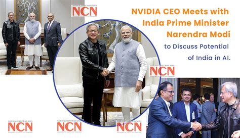 Nvidia Ceo Meets With India Prime Minister Narendra Modi To Discuss