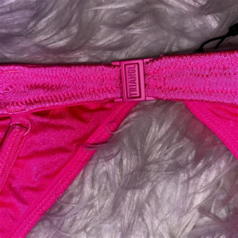 Pink Triangl Bikini Top Size Small Depop