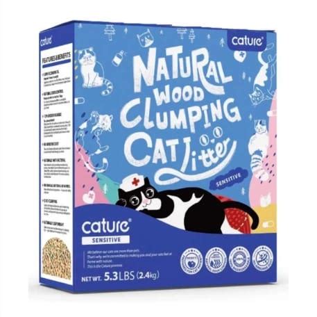 NATURAL WOOD CLUMPING CAT LITTER 2.4KG - Cats and tails