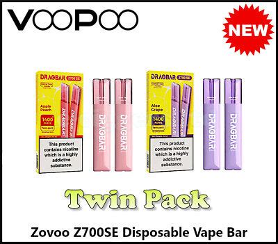 Dragbar Zovoo Z700 SE Disposable Vape Pen Twin Pack 20mg Nic Salt Pod