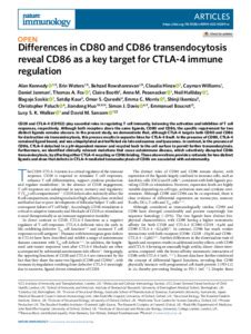 Differences In CD80 And CD86 Transendocytosis Reveal CD86 As A Key