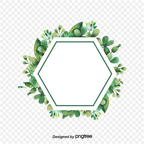 Painted Green Leaves Border Green Vector Border Vector Green Png And