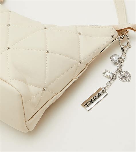 Buy Tyra Quilted Shoulder Bag With Keychain In Beige Thstreet Uae