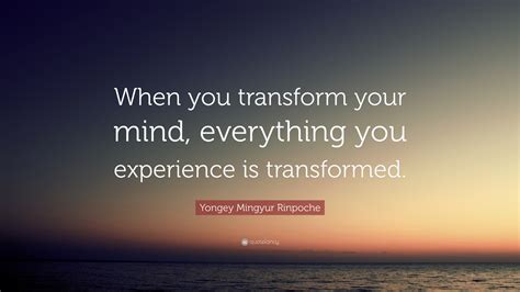 Yongey Mingyur Rinpoche Quote When You Transform Your Mind