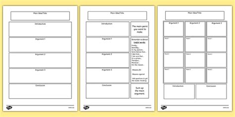 Persuasive Text Planning Template Twinkl Teacher Made