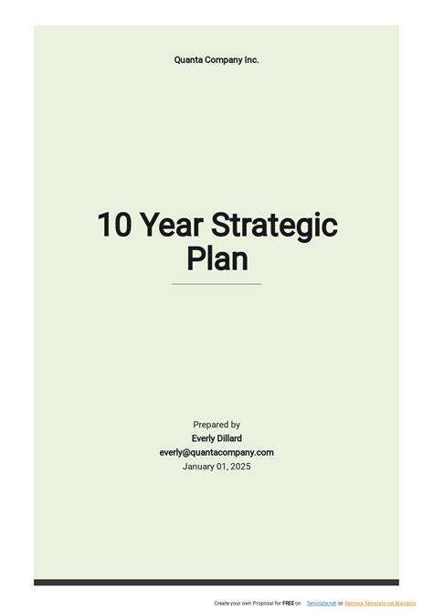 10 Year Plan Template