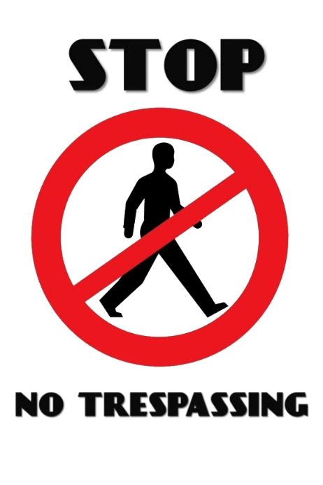 Stop No Trespassing Template Postermywall