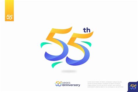 Premium Vector | Number 55 logo icon design 55th birthday logo number ...