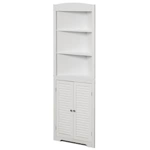 Reviews For Basicwise White Standing Storage Corner Cabinet Organizer