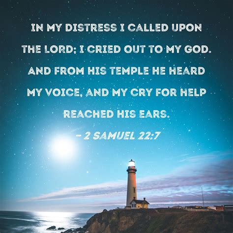 Samuel In My Distress I Called Upon The Lord I Cried Out To My