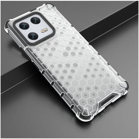 Mobigear Honeycomb Xiaomi 13 Pro Stoßfeste Hardcase Hülle Weiß 11