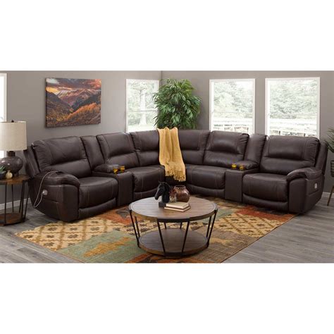 Dunleith 7 Piece Power Reclining Sectional 0V0 716 7PC AFW