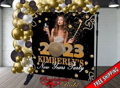 New Year S Eve Party Photo Booth New Year S Backdrop Etsy