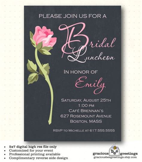 Bridal Luncheon Shower Invitation Bridesmaids Brunch Invite - Etsy ...