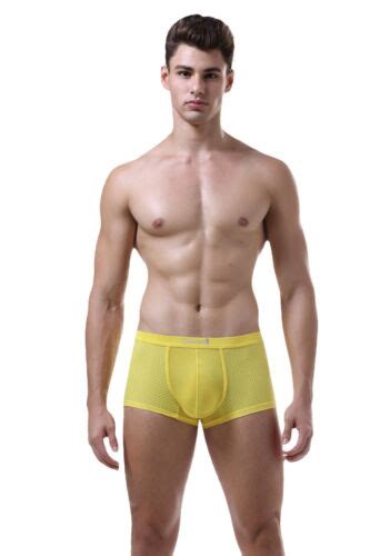 Zonbailon Mens Underwear Sexy Mesh Breathable Sports Boxer Briefs U Convex Bag Ebay