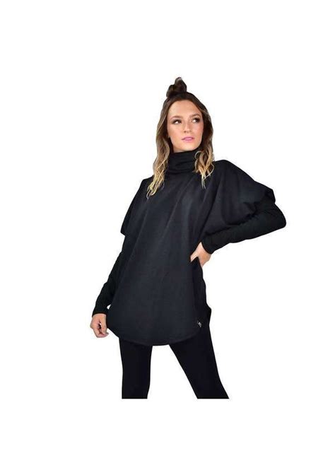 Brohood Blusao Oversized Brohood Manga Morcego Moletom Preto Preto