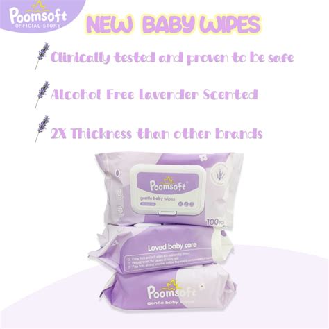 Poomsoft Packs X Sheet Lavender Scented No Alcohol Gentle Baby