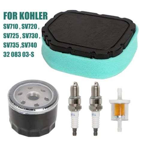 Kit Set Air Oil Filter Tune Up For Kohler Courage SV710 SV740 TWIN