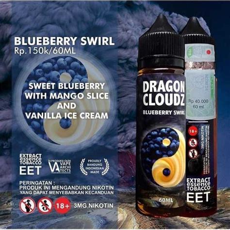 Jual Dragon Cloudz Blueberry Swirl Ml Authentic Di Seller