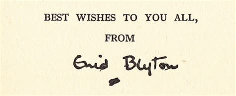 Enid Blytons Signature On Forewords