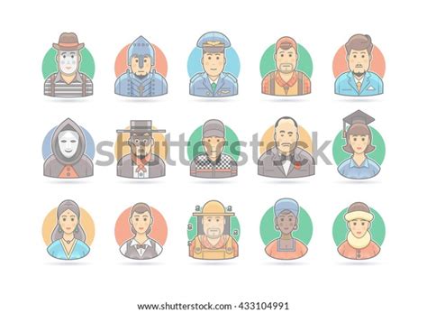 Cartoon People Icon Set Vector Character Stock Vector (Royalty Free ...