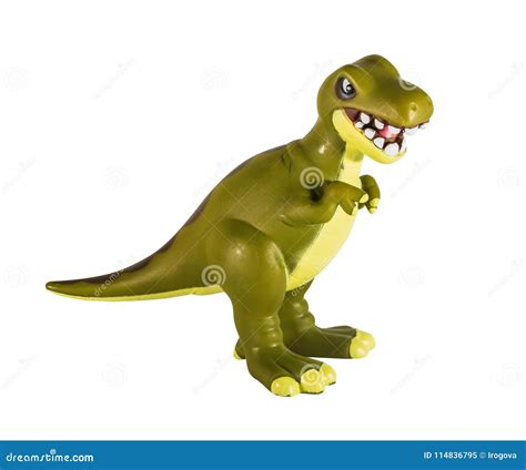 Plastic Green Dinosaur Toy, Tyrannosaurus Stock Image - Image of ...