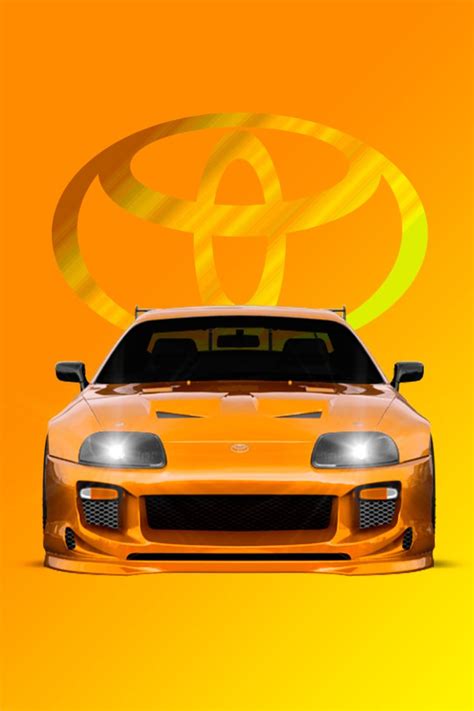 Turbocharged Toyota Supra in Vibrant Orange