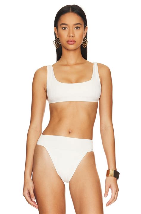 Kya Abbey Reversible Bikini Top In Vanilla Stripe Vanilla Revolve