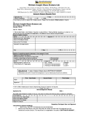 Shriram Demat Account Fill Online Printable Fillable Blank PdfFiller