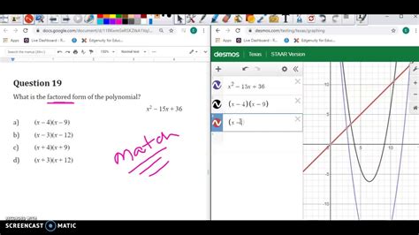 Finding Factors Of Quadratics Using Desmos Calculator Youtube