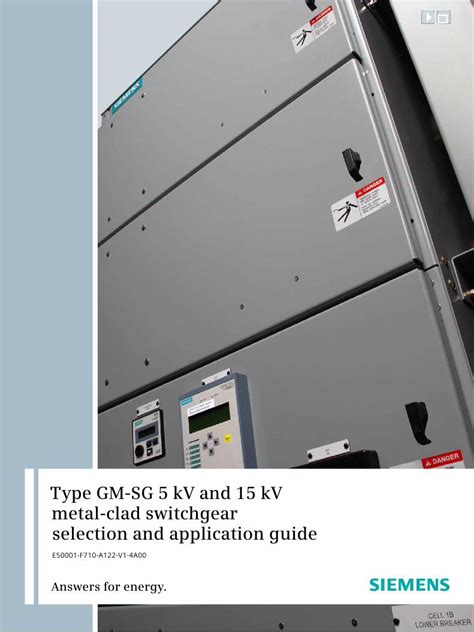 Pdf Type Gm Sg 5 Kv And 15 Kv Metal Clad Switchgear Switchgear