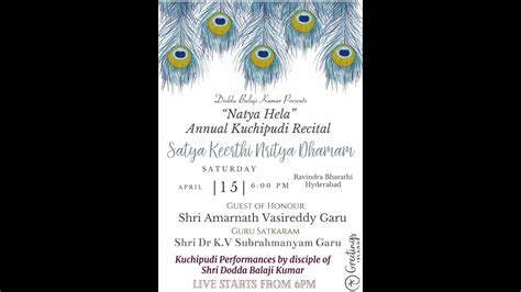 Dodda Balaji Kumar Presents Natya Hela Annual Kuchipudi Rectial L