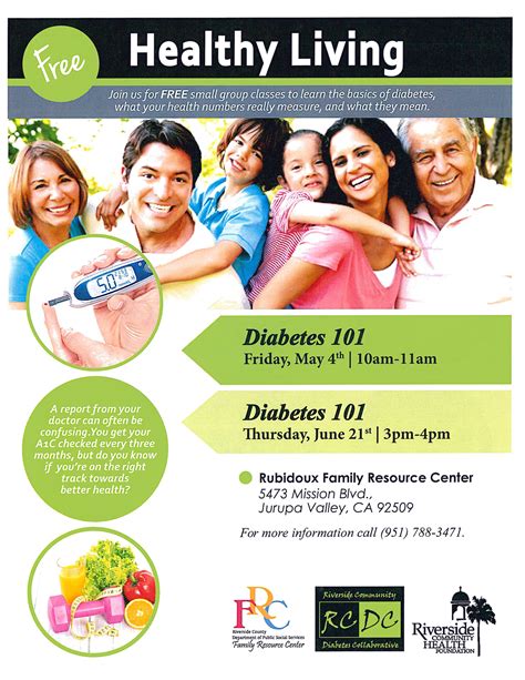 Free Healthy Living Diabetes Classes Community Health Association