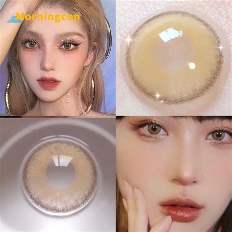 Morningcon Dubai Brown Myopia Prescription Soft Colored Contacts Lenses