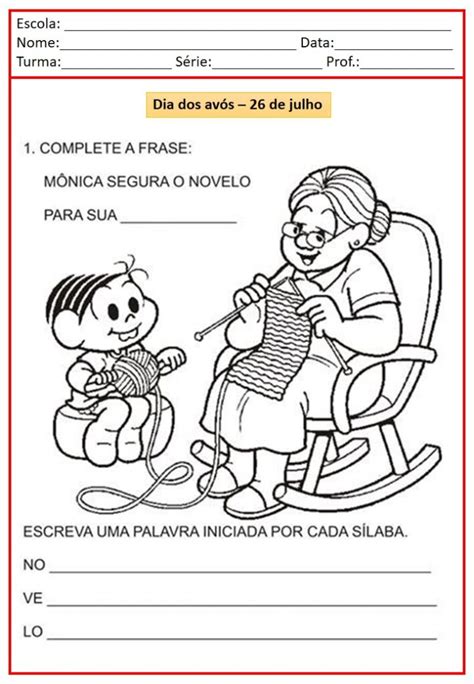 Arquivos dia dos avós Atividades para a Educação Infantil Cantinho