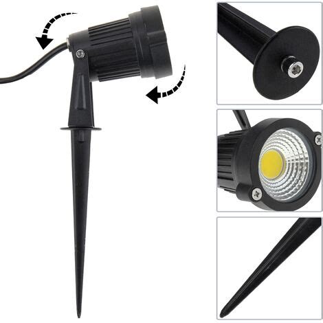 BeMatik Foco LED IP65 5W 425LM Con Estaca Para Exterior