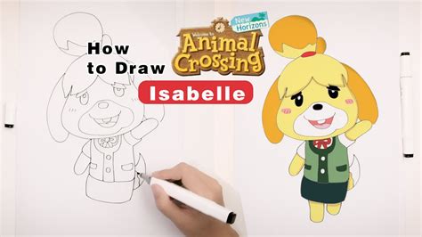 How To Draw Isabelle The Dog Animal Crossing 如何画动物森友会中的角色？ Youtube