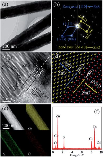 Single Crystalline Wurtzite Zno Zinc Blende Zns Coaxial Heterojunctions