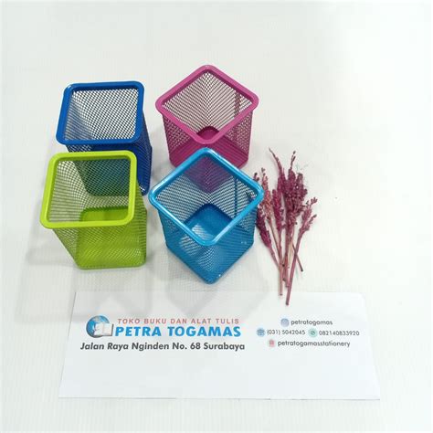 Jual TEMPAT PENSIL PENSTAND BESI KOTAK 804C BULAT VT 802C V TEC WARNA