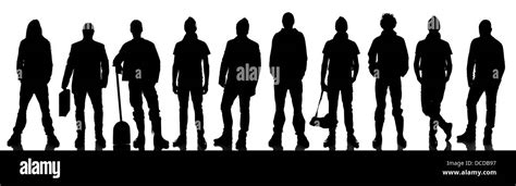 Silhouette of 10 people Stock Photo - Alamy