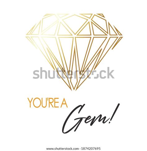 Youre Gem Vector Art Illustration Stock Vector Royalty Free