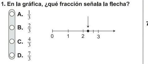 En La Grafica Que Fraccion Se Ala La Flecha Brainly Lat