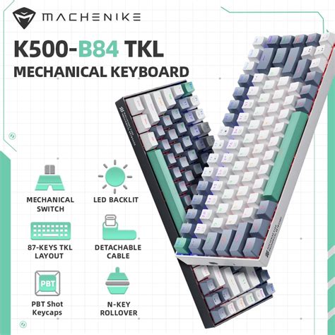 Teclado Gamer Machenike K500 B84 TKL 84 Teclas Cupom Online Promoções