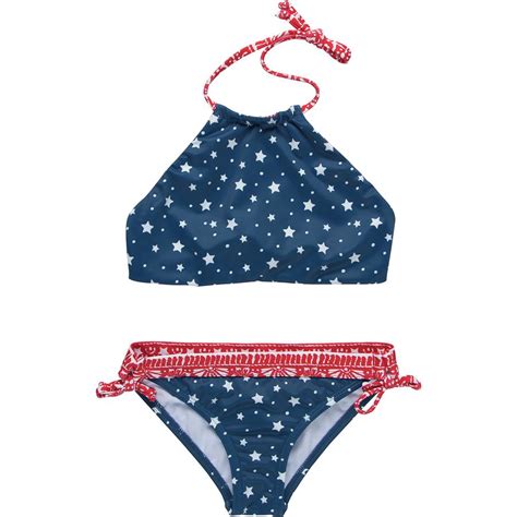 Billabong Free Babe High Neck Bikini Set Girls