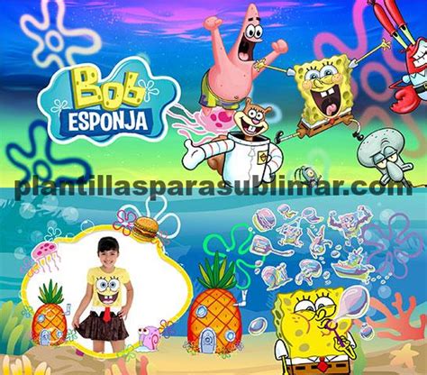 Bob Esponja Plantillas Sublimacion Plantillas Para Sublimar